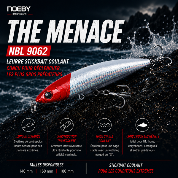 The Menace Noeby – Leurre Coulant Puissant Thons & Gros Pélagiques